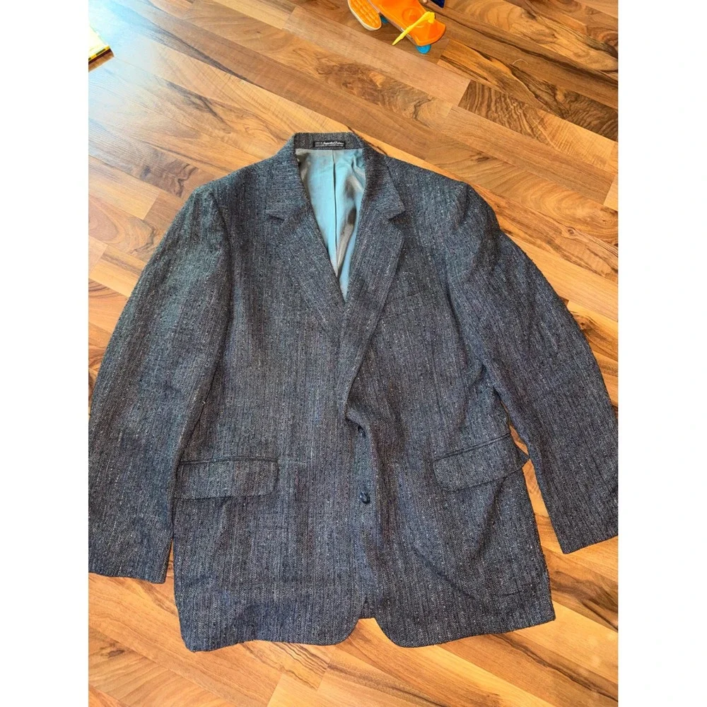 Hub Clothiers Blazer Mens Gray  Vintage Tweed Sport Coat USA Made office classic